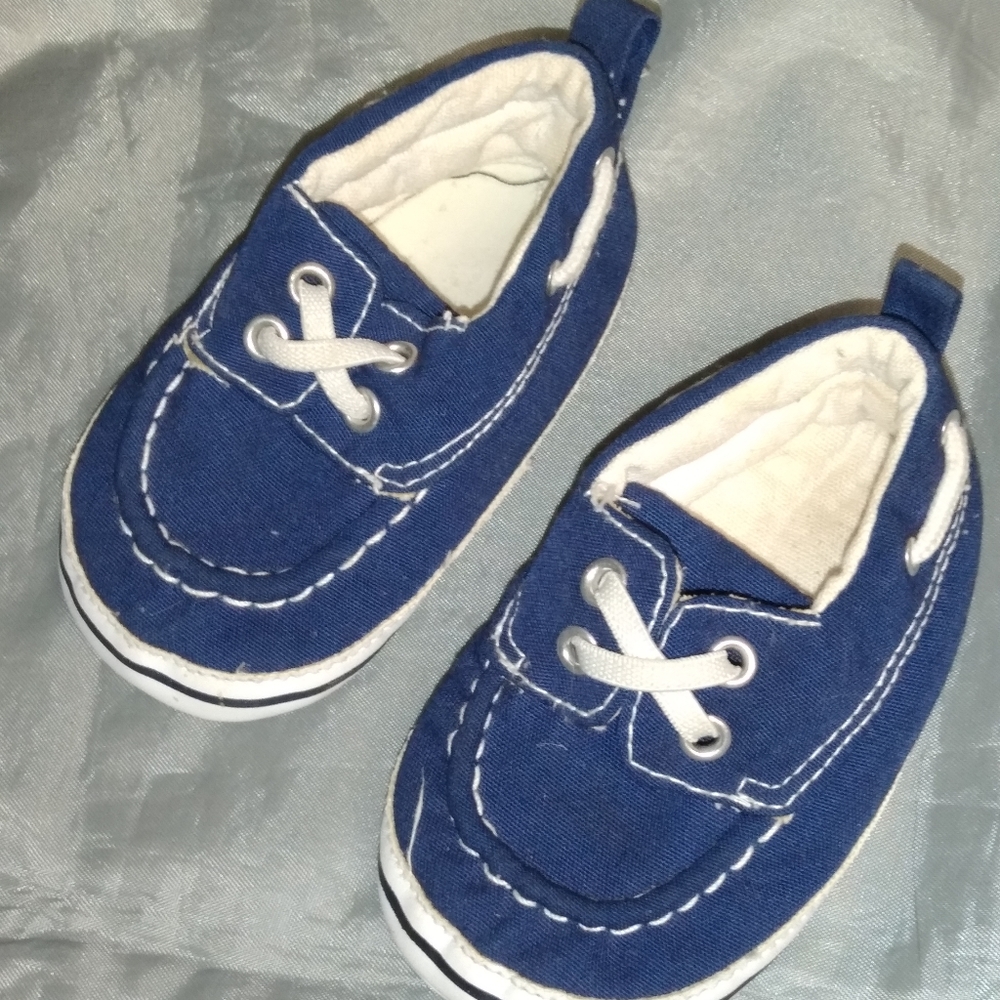 Baby boys Navy blue slip on shoes